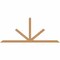 Ekena Millwork Saratoga Timber Gable Bracket, Western Red Cedar, 96"W x 40"H x 3 1/2"D x 3 1/2"F, 10/12 Pitch GBW096X40X0404SAR00SWR - alternate 1
